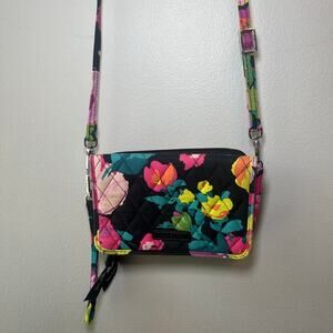 Vera Bradley Hilo Meadow Floral Print All In One Crossbody Bag Purse
